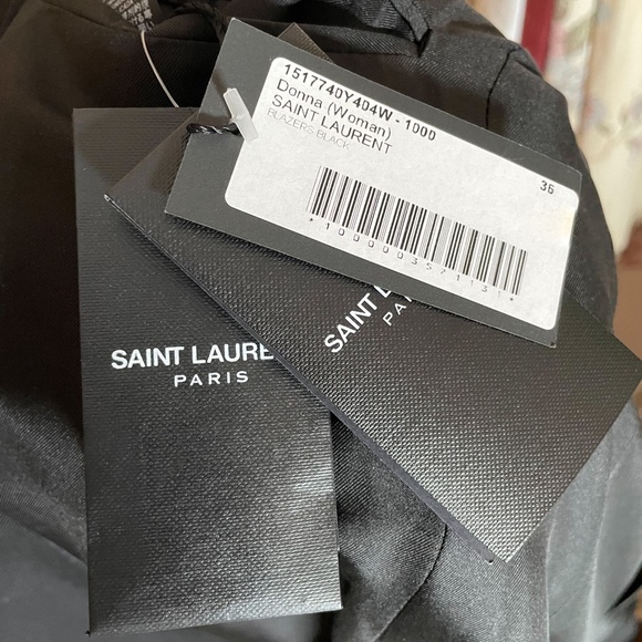 [New with Tags] SINGLE-BREASTED TUBE JACKET IN GABARDINE SAINT LAURENT - Picture 6 of 6